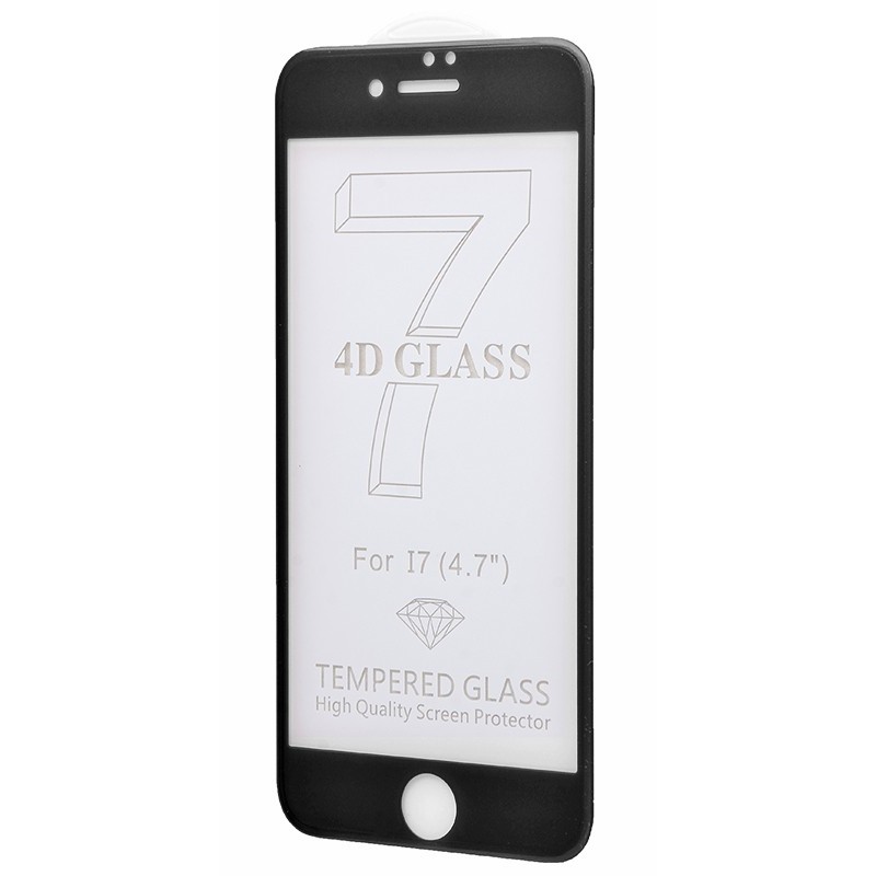 Защитное 4D стекло Full Screen 360 для iPhone 7 Black 