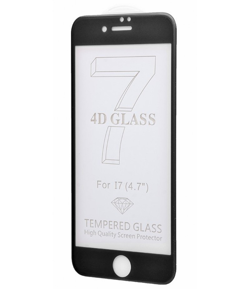Защитное 4D стекло Full Screen 360 для iPhone 7 Black 