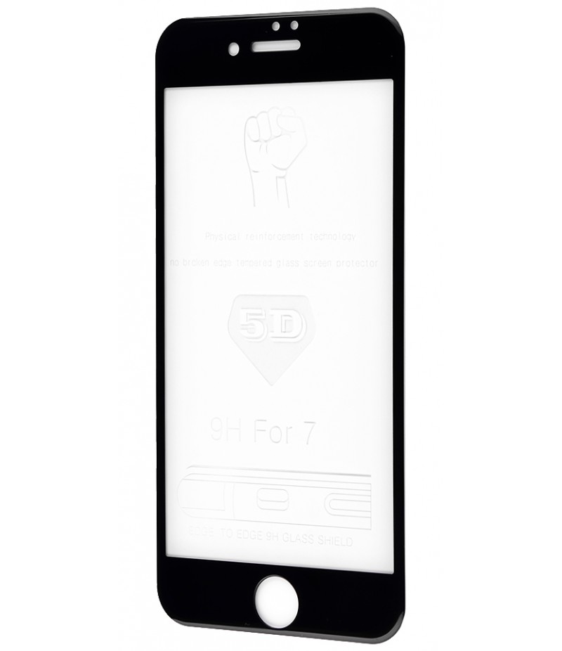 Защитное 5D стекло Full Screen 360 для iPhone 7 Black